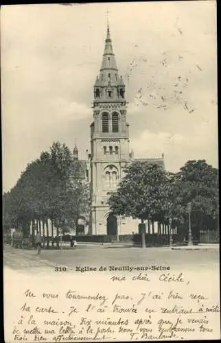 Ak Neuilly sur Seine Hauts de Seine, Église Saint Pierre