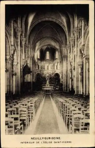 Ak Neuilly sur Seine Hauts de Seine, Intérieur de l´Église Saint Pierre