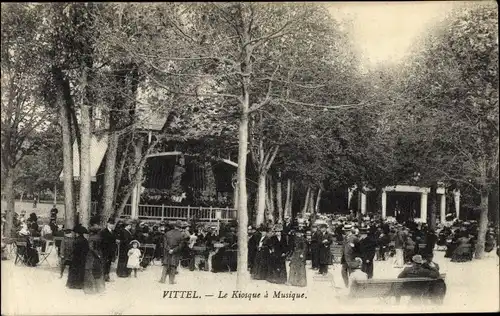 Ak Vittel Lothringen Vosges, Le Kiosque a Musique