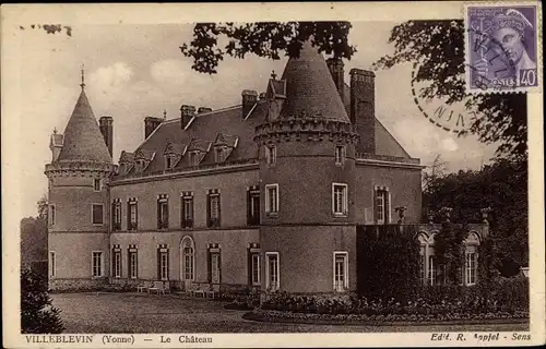 Ak Villeblevin Yonne, Le Château