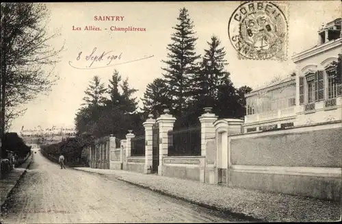 Ak Saintry-sur-Seine Essonne, Les Allées, Champlâtreux