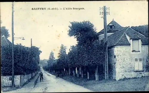 Ak Saintry-sur-Seine Essonne, Allée Bourgoin
