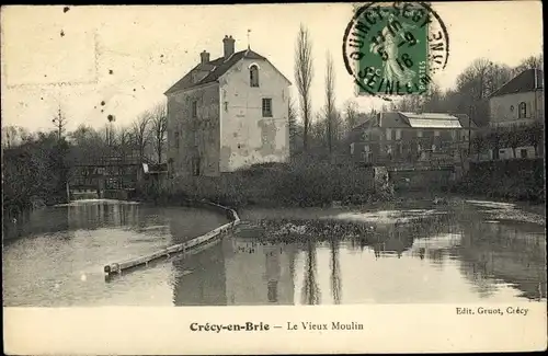 Ak Crecy en Brie Seine et Marne, Le Vieux Moulin