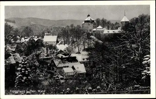 Ak Elgersburg in Thüringen, Teilansicht, Winter