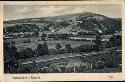 Ak Oldisleben am Kyffhäuser Thüringen, Sachsenburg, Totale