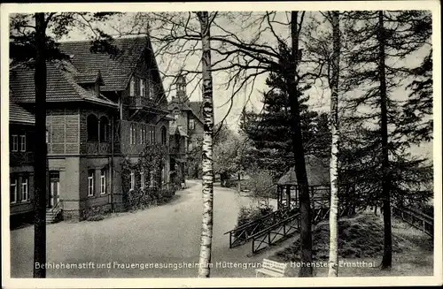 Ak Hohenstein Ernstthal in Sachsen, Bethlehemstift, Frauengenesungsheim Hüttengrund