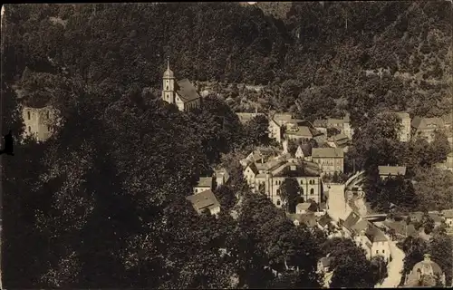 Ak Tharandt im Erzgebirge, Blick a. d. Kgl. Forst Ruine, Kirche, Forstakademie