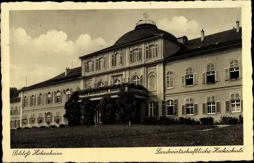 Ak Hohenheim Stuttgart in Baden Württemberg, Schloss, Landwirtschaftliche Hochschule