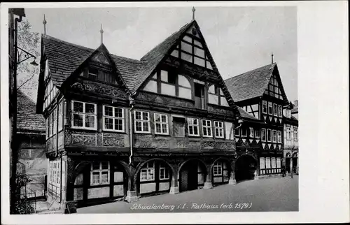 Ak Schwalenberg in Lippe, Rathaus, erbaut 1579