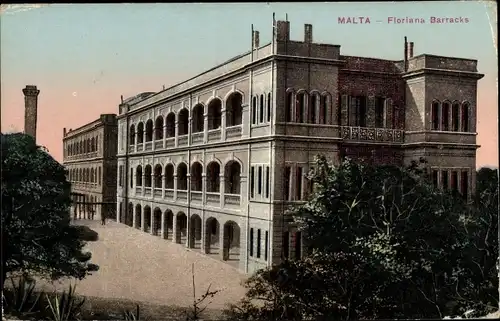 Ak Malta, Floriana Barracks, Barracken, Gebäudeansicht von außen