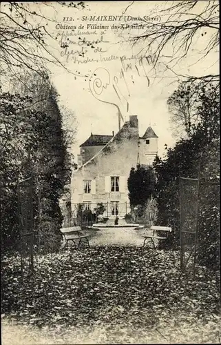 Ak Saint Maixent Deux Sevres, Château de Villaines du XI siecle