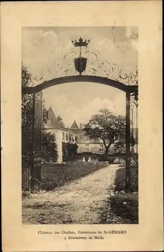 Passepartout Ak Saint Génard Deux Sèvres, Château des Ouches