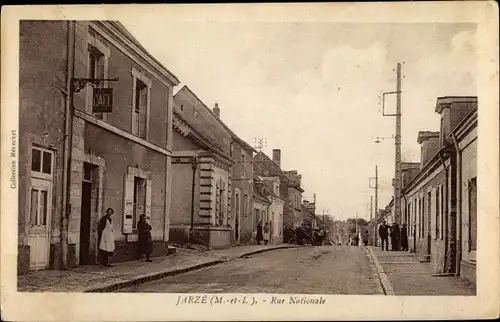 Ak Jarzé Maine et Loire, Rue Nationale