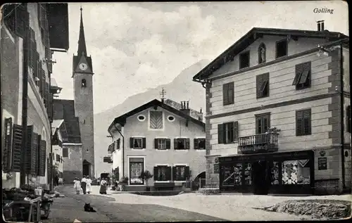 Ak Golling an der Salzach in Salzburg, Straßenpartie