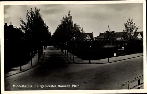 Ak Middelharnis Südholland, Burgemeester Bouman Plein