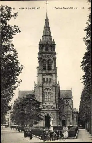 Ak Neuilly sur Seine Hauts de Seine, Église Saint Pierre
