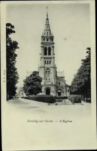 Ak Neuilly sur Seine Hauts de Seine, Église
