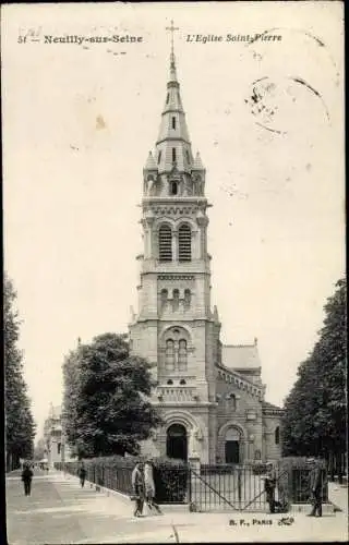 Ak Neuilly sur Seine Hauts de Seine, Église Saint Pierre