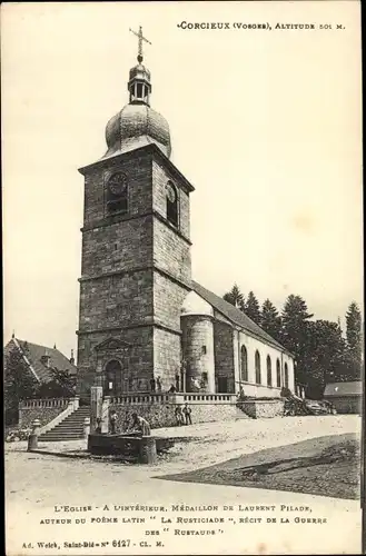 Ak Corcieux Vosges, L´Eglise