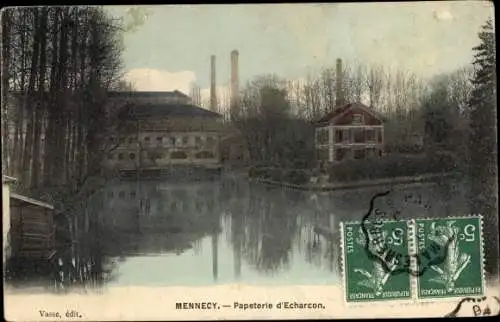 Ak Mennecy Essonne, Papeterie d´Ecarchon