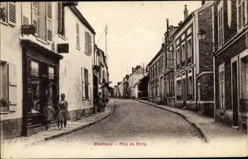 Ak Mennecy Essonne, Rue de Milly