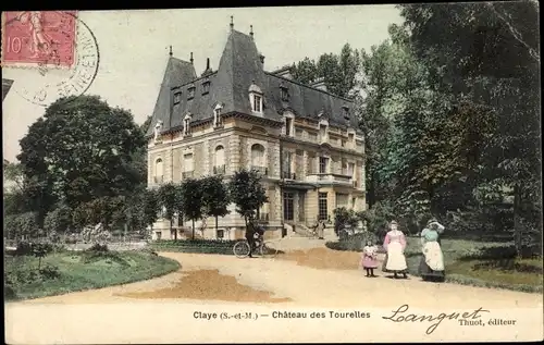 Ak Claye Seine et Marne, Château des Tourelles