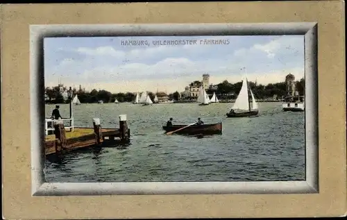 Ak Hamburg Nord Uhlenhorst, Fährhaus, Segelpartie