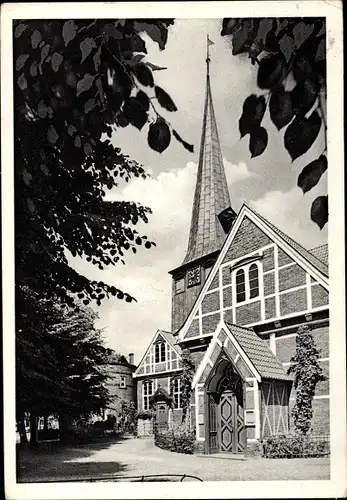 Ak Hamburg Bergedorf, Kirche und Hassehaus