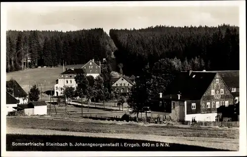 Ak Steinbach Jöhstadt im Erzgebirge Sachsen, Ortspartie