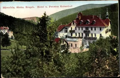 Ak Bärenfels Altenberg im Erzgebirge, Hotel und Pension Kaiserhof, Außenansicht