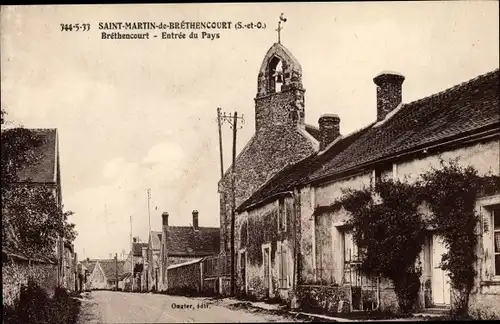 Ak Saint Martin de Brethencourt Yvelines, Entree du Pays