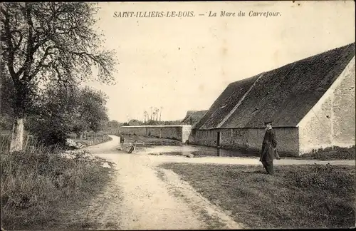 Ak Saint Illiers le Bois Yvelines, La Mare du Carrefour