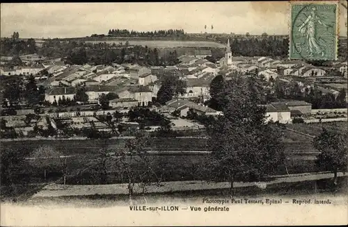 Ak Ville sur Illon Vosges, Vue Générale