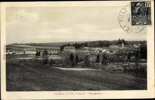 Ak Ville sur Illon Vosges, Vue Générale