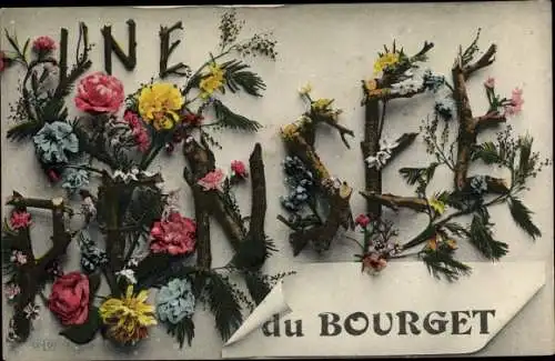 Buchstaben Ak Le Bourget Seine Saint Denis, Souvenir, Blumen