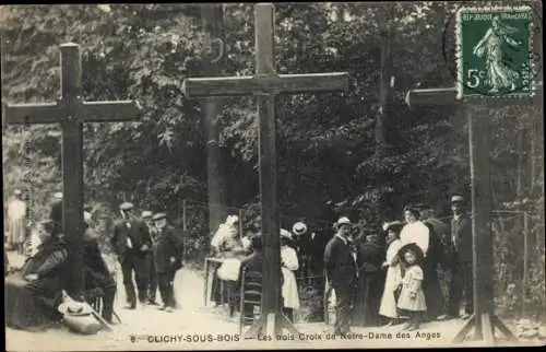 Ak Clichy sous Bois Seine Saint Denis, Les trois Croix de Notre Dame des Anges