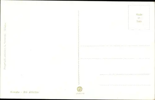 Künstler Ak Venezia Venedig Veneto, Rio Albrizzi