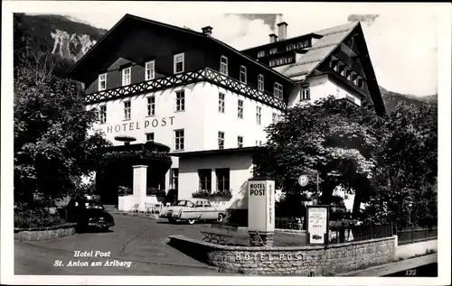 Ak Sankt Anton am Arlberg Tirol Österreich, Hotel Post