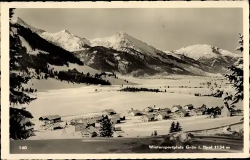 Ak Grän Reutte in Tirol, Wintersportplatz