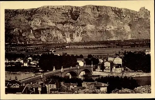 Ak Valence Drôme, Quartier du nouveau Pont et Crussol