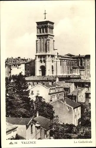 Ak Valence Drôme, La Cathedrale