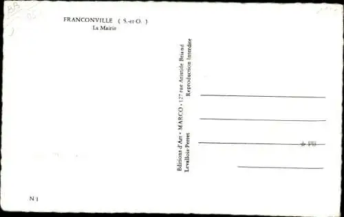 Ak Franconville Val d Oise, La Mairie