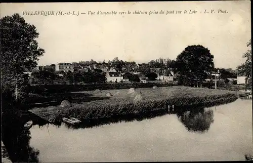 Ak Villeveque Maine et Loire, Vue d´Ensemble