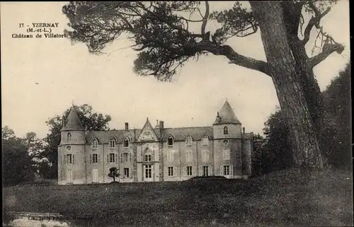 Ak Yzernay Maine et Loire, Château de Villefort
