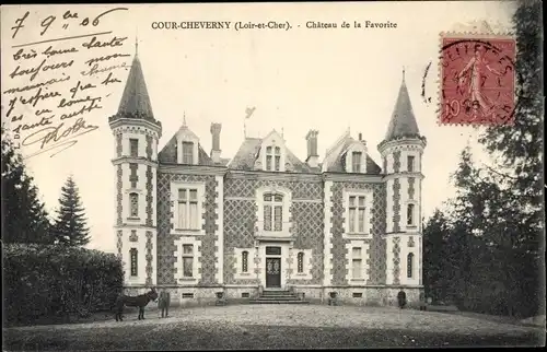 Ak Cour-Cheverny Loir-et-Cher, Château de la Favorite