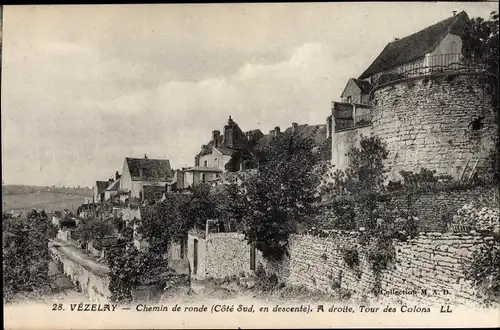 Ak Vézelay Yonne, Chemin de Ronde