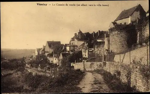 Ak Vézelay Yonne, Chemin de Ronde