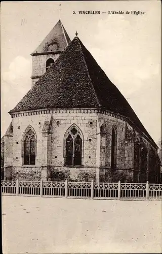 Ak Vincelles Yonne, l´Église