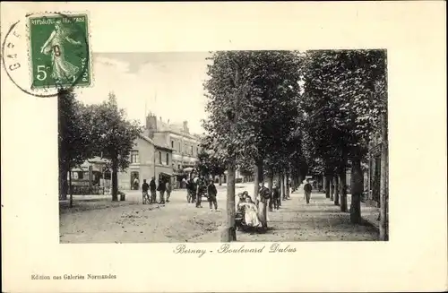 Passepartout Ak Bernay Eure, Boulevard Dubus