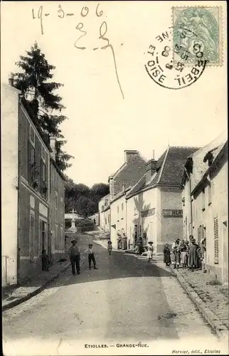 Ak Soisy sous Etiolles Essonne, Grande Rue